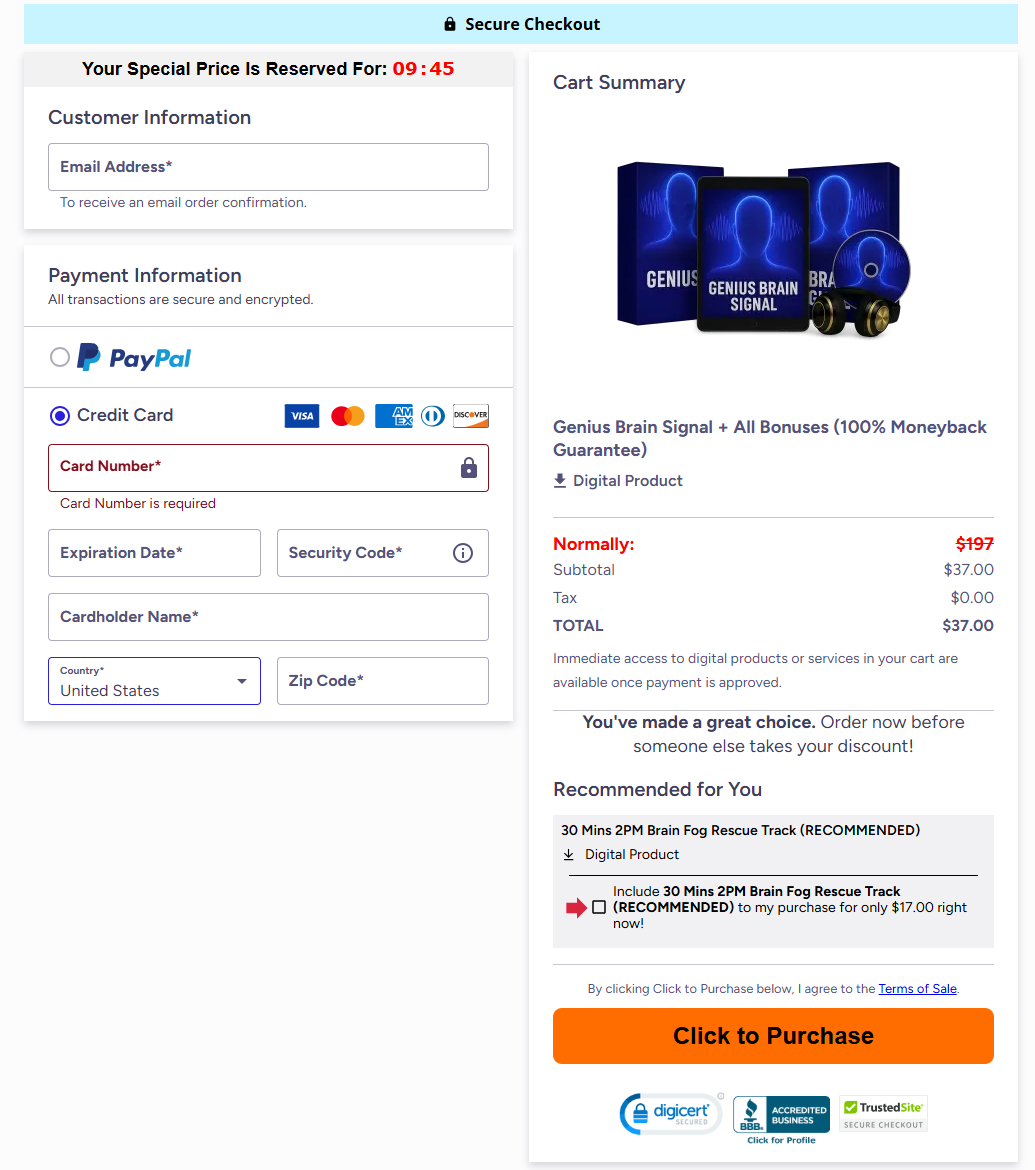 Genius Brain Signal-page